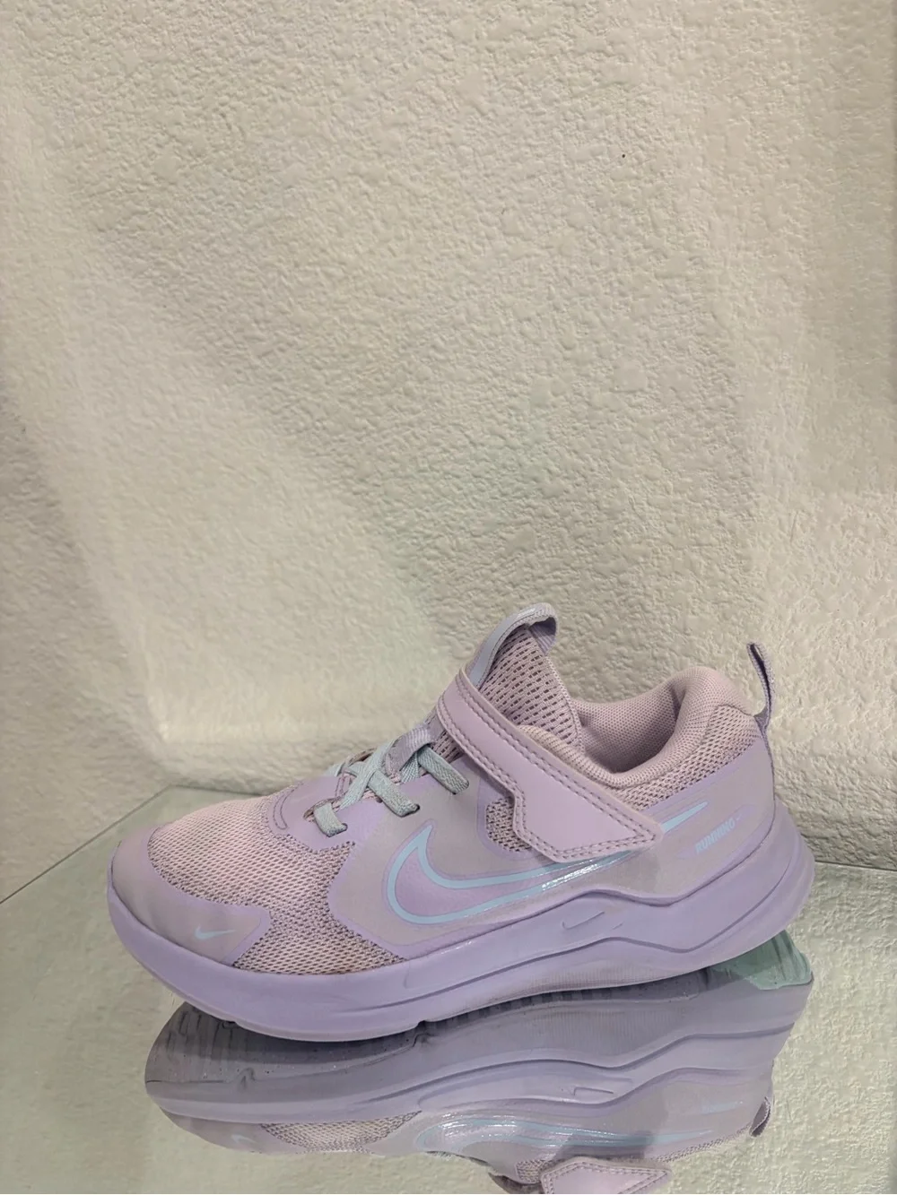 Nike Kids' Lavender Iridescent Swoosh Athletic Sneakers